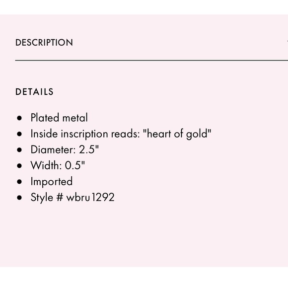 Kate Spade Heart of Gold Idiom Bangle OS - Picture 7 of 8